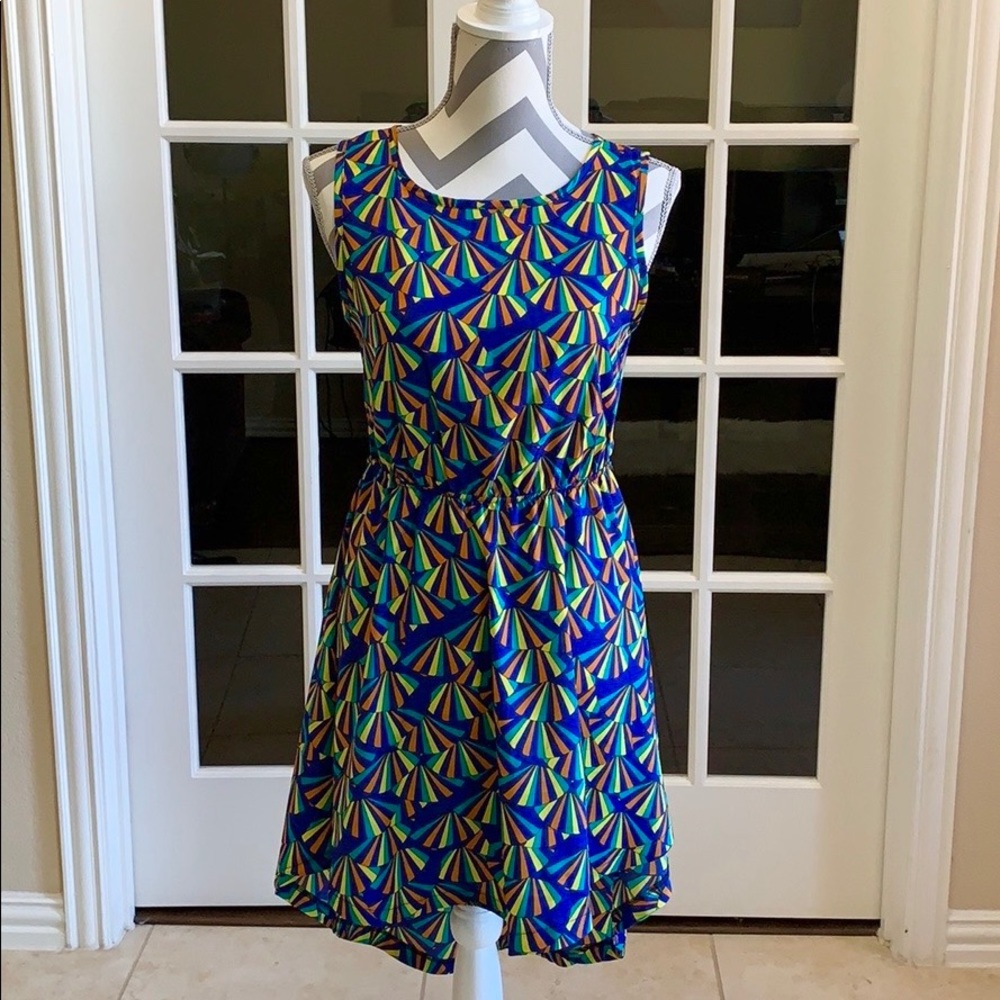 Love Audrey 3+1 blue sexy back high low Dress